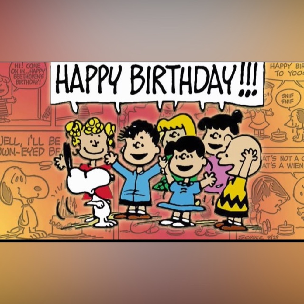 Charlie Brown Peanuts Comic Strip
Series Happy Birthday Background
2 Tablecloth